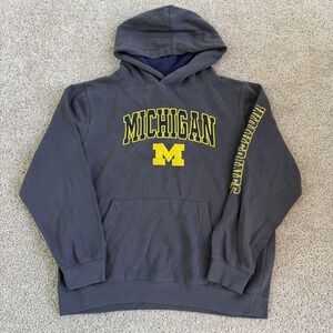 Michigan Wolverines Hoodie Sweatshirt Youth XL Gray NCAA Football Colosseum Boys
